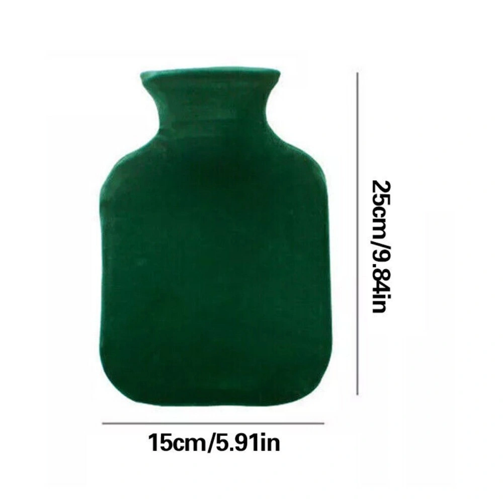3x 1000ml Hot Water Bottle Cover with Belt, Rubberized Warm Plush Pouch, Hip Warmer Belt view 2