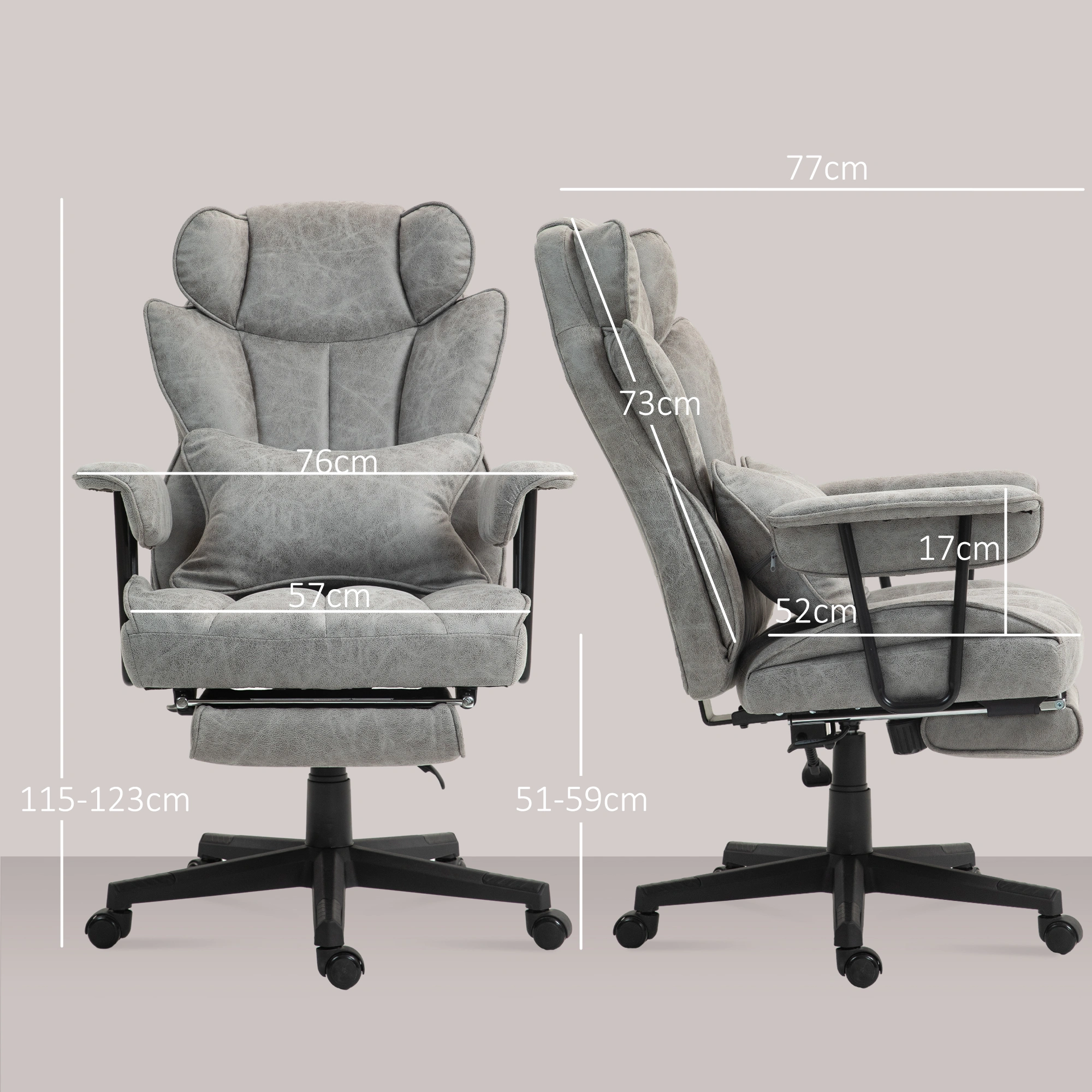 Ergonomic Office Chair with Massage Function, High Back Mesh Computer Chair with Lumbar Support, Adjustable Headrest Armrests view 2