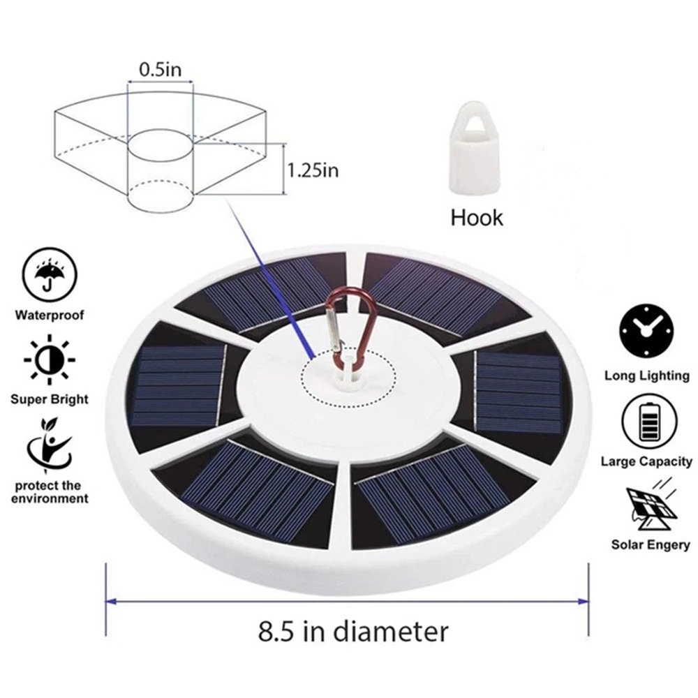 42 LED Solar Flagpole Light Garden Umbrella Light Outdoor Waterproof Landscape Street Flag Pole Lamp For Tent Camping(TK Temu Self Collection) view 6