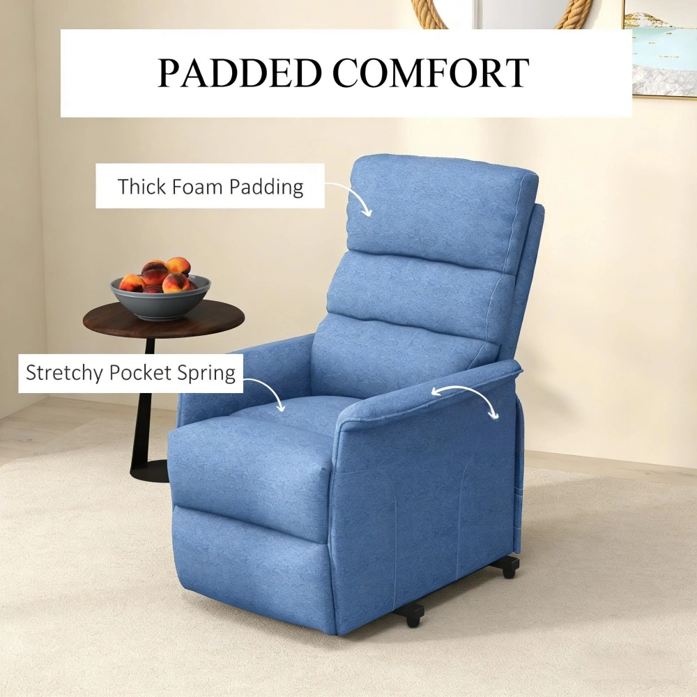 Riser Recliner Chair with USB Charging Port, Power Lift Recliner for Elderly, Large Capacity Cushion, Removable Armrests, Home Living Room Sofa view 6