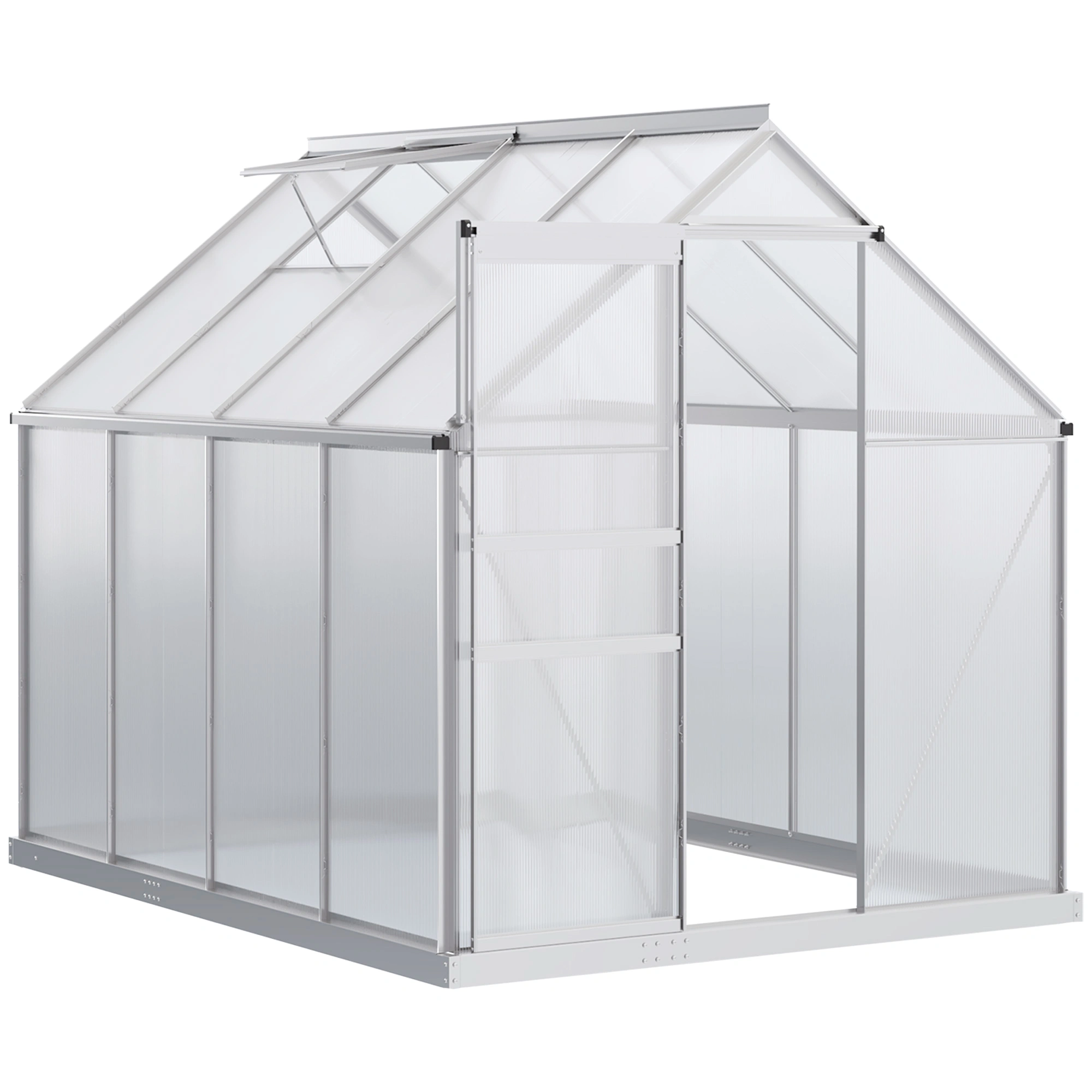 Walk-in Tunnel Greenhouse 6'x10' - UV-Resistant Poly Cover, Ventilation Windows, Steel Frame Kit for Garden & Outdoor Plants view 2