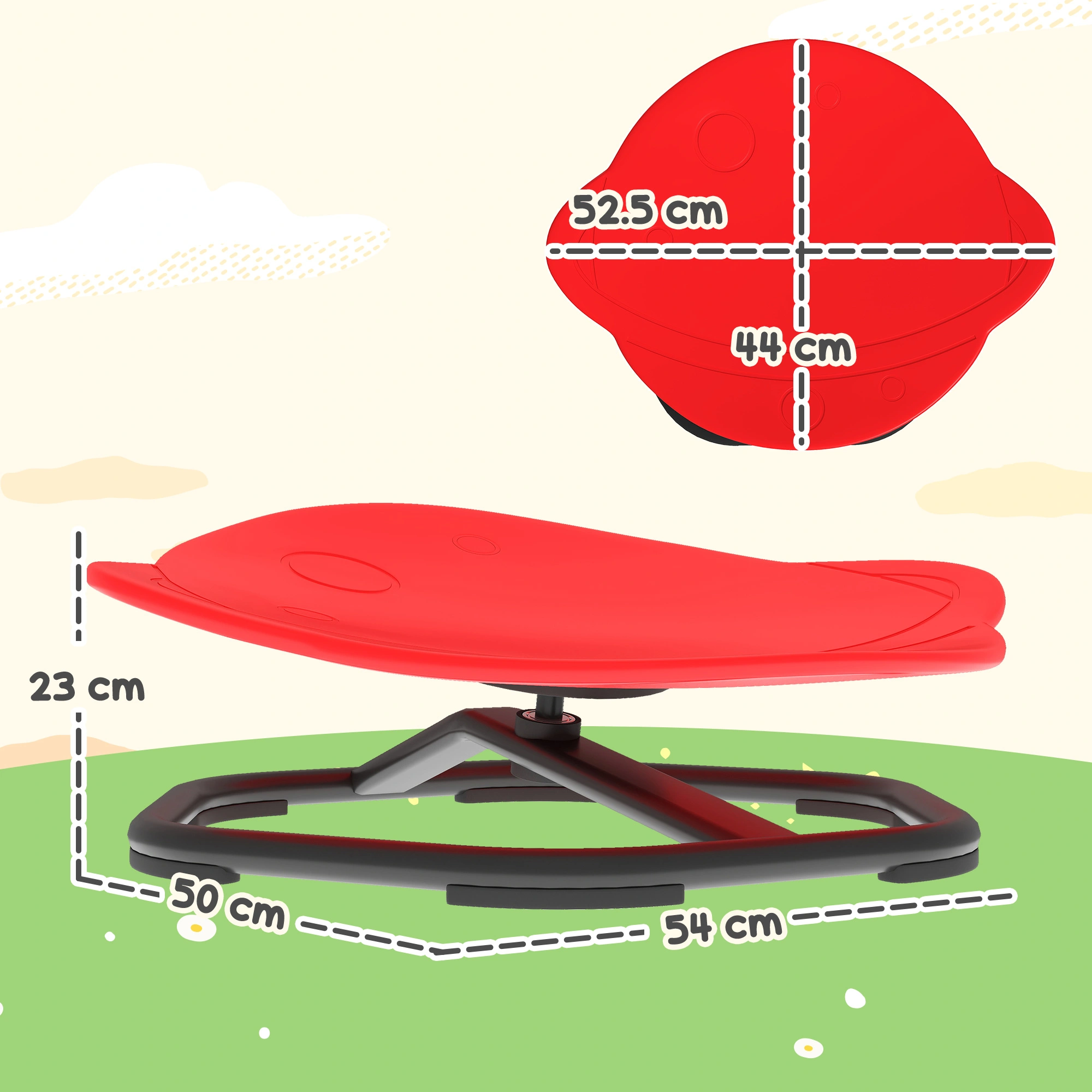 Sensory Spinning Chair - Indoor Outdoor Fidget Throne Rotating Spin Chair for Kids & Adults view 2