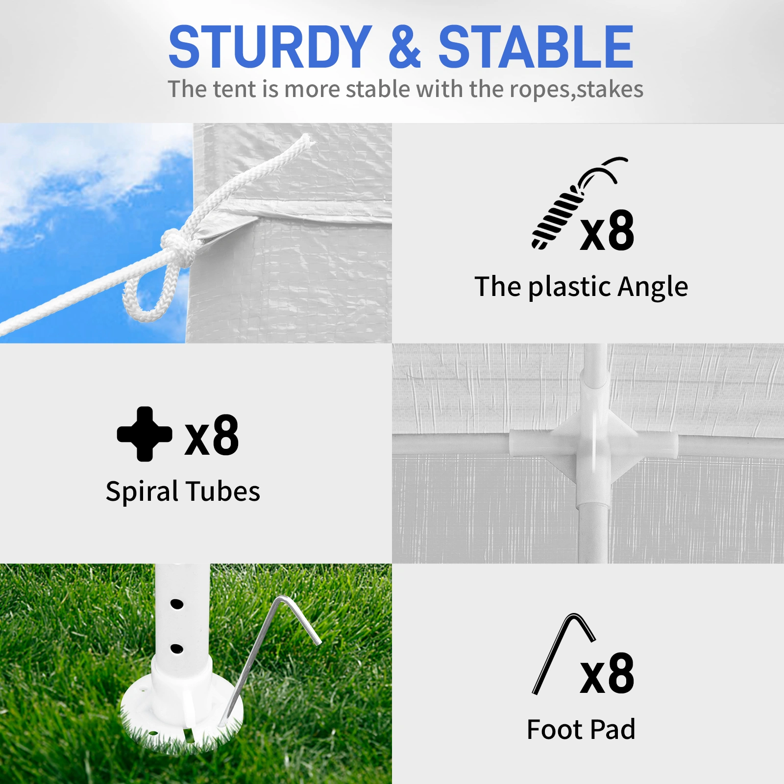 3*9m 5-Sided Iron PE Cloth Spiral Pipe Pergola view 18