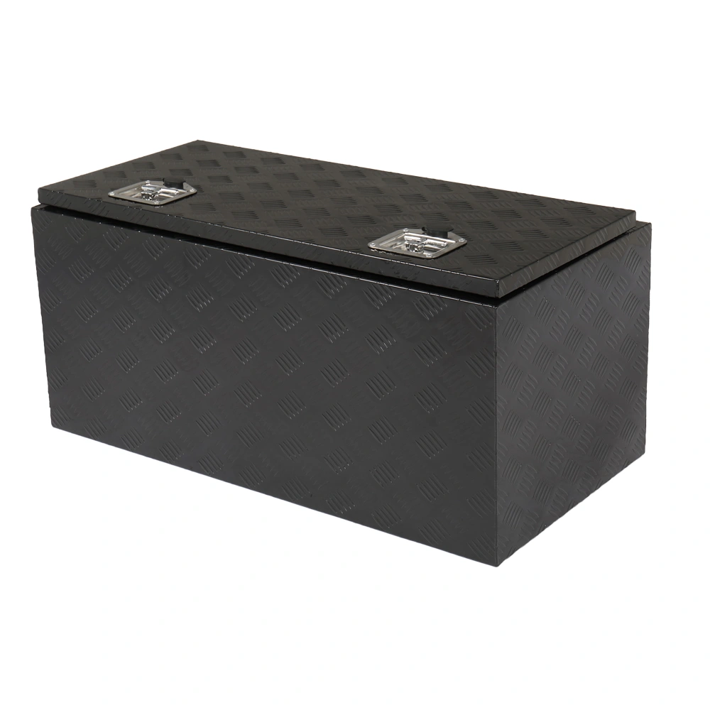 36 Inch Aluminum Under Body Toolbox 5 Bar Tread Surface Black - Heavy Duty Truck Side Storage Box view 12