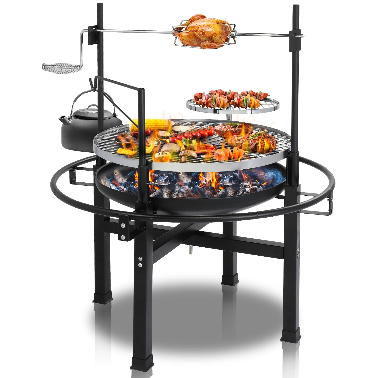 85*85*108cm Round Iron Spray Grill Black view 6