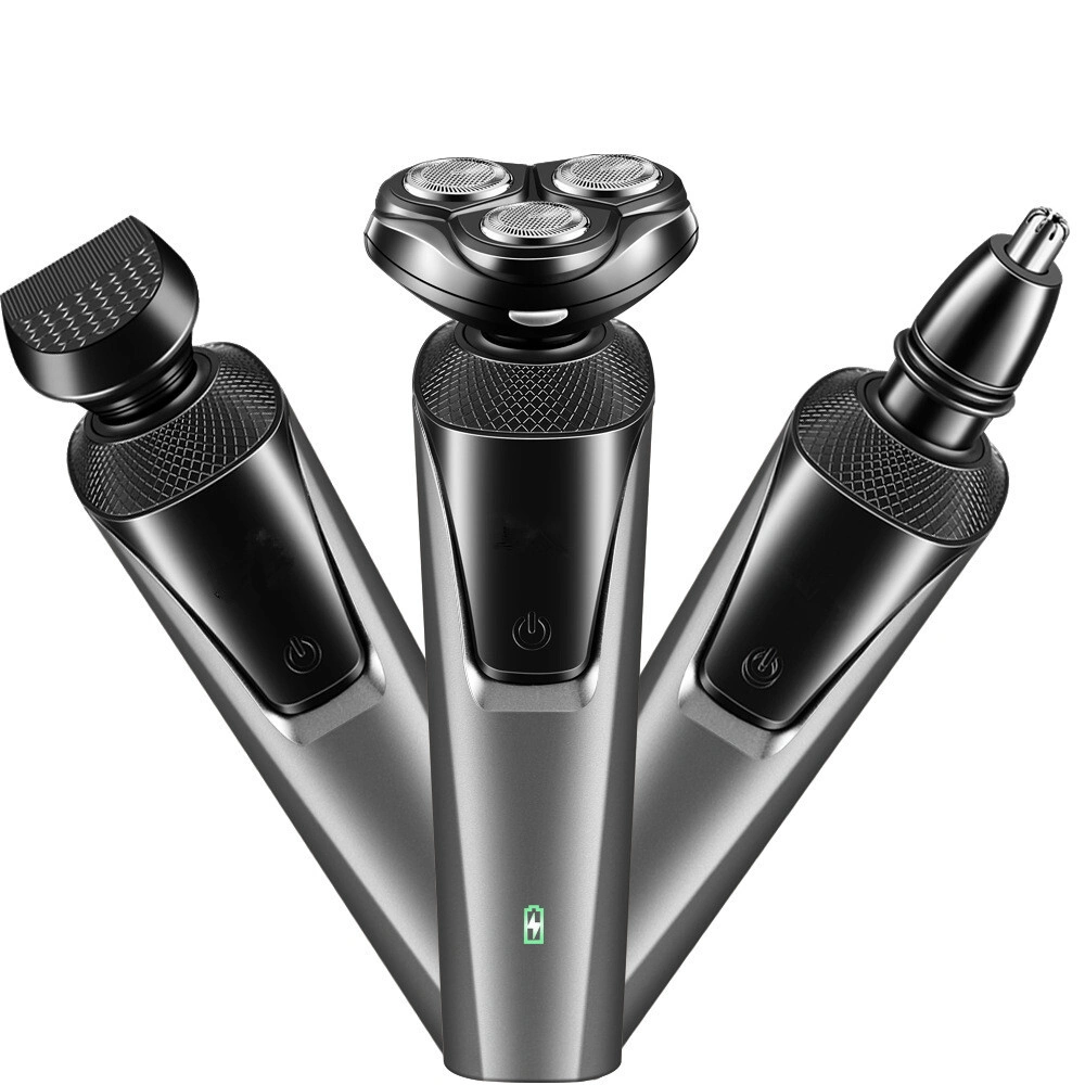USB Rechargeable 3-in-1 Men's Beard & Nose Hair Trimmer, Multi-Function Electric Shaver & Grooming Machine view 4