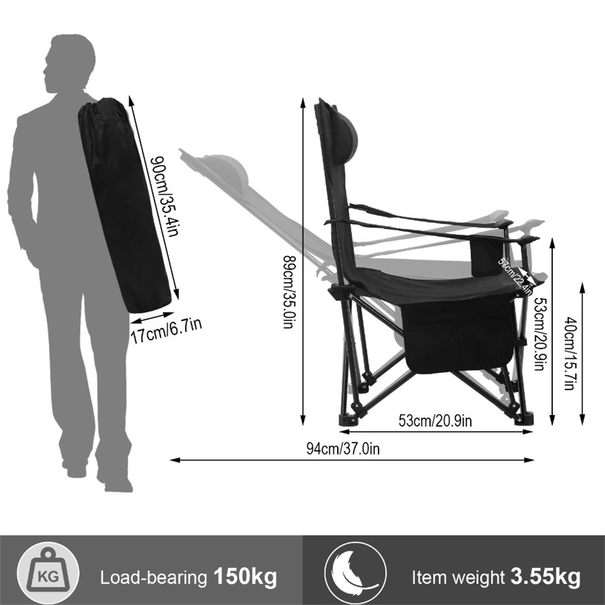 Versatile Armchair for Dining/Office/Camping/Fishing | Multi-Use Chair view 2