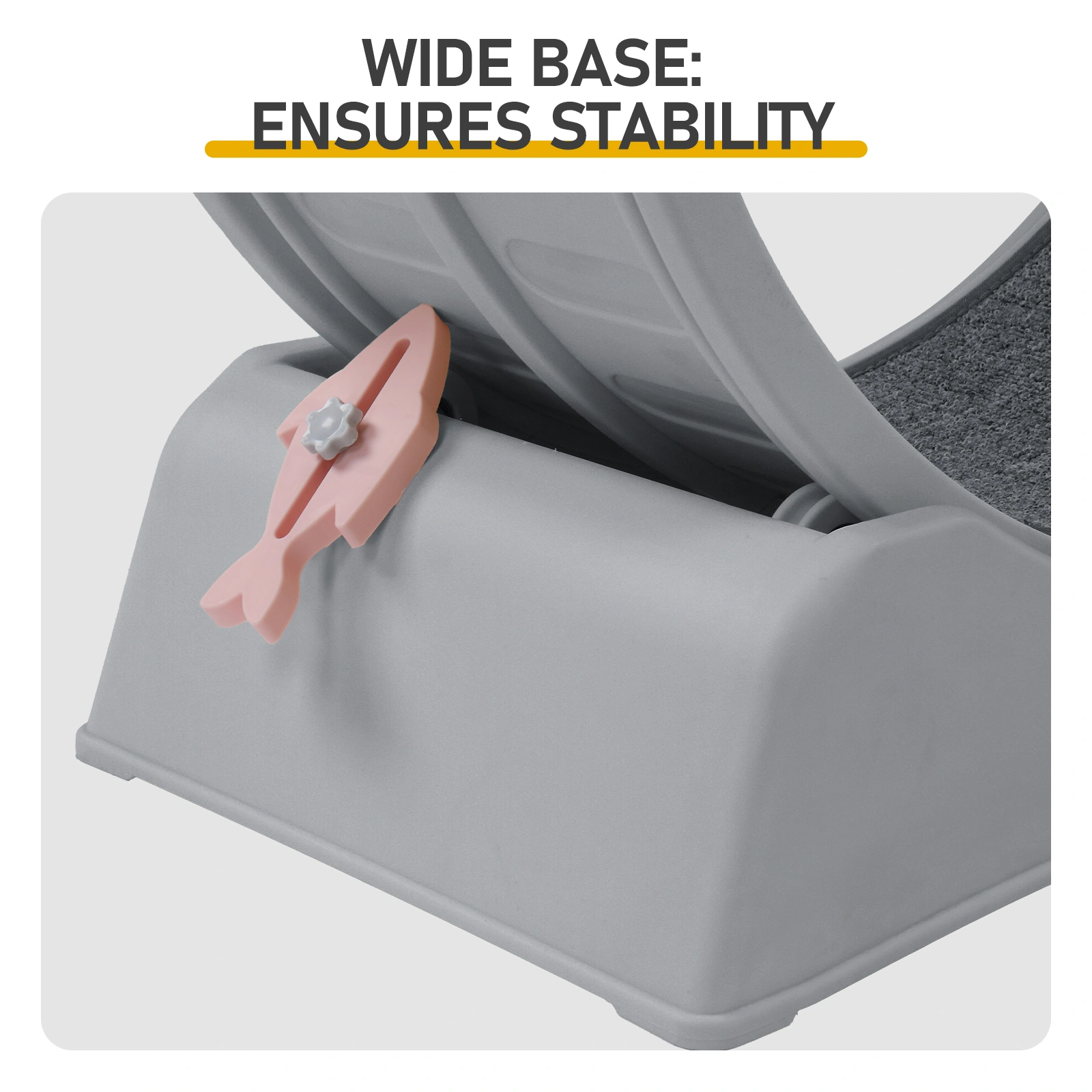 80*34*86CM, Gray PP track connector assembly, Round shape with gray carpet + 1 cat teaser stick, 15kg cat treadmill view 9