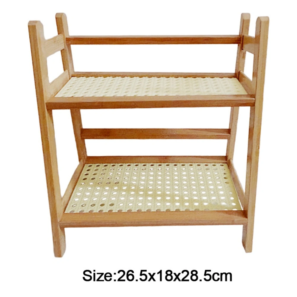 2-Tier Kitchen Countertop Organizer - Wooden Multipurpose Storage Shelf Rack Organizer (Large) view 4