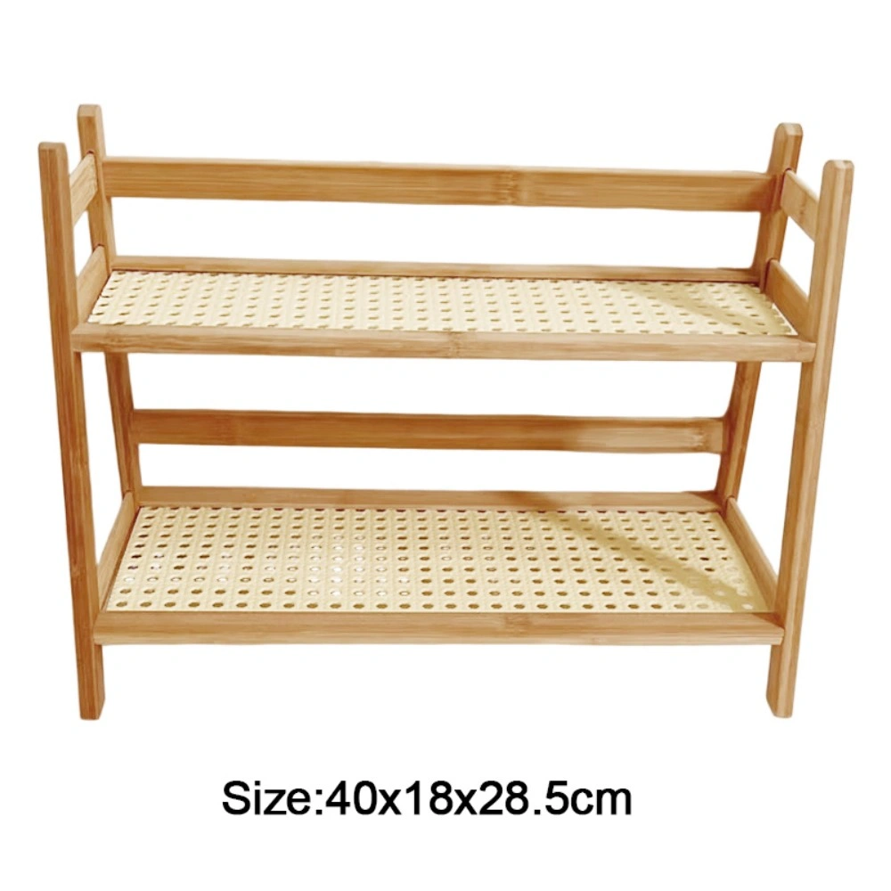 2-Tier Kitchen Countertop Organizer - Wooden Multipurpose Storage Shelf Rack Organizer (Large) view 5