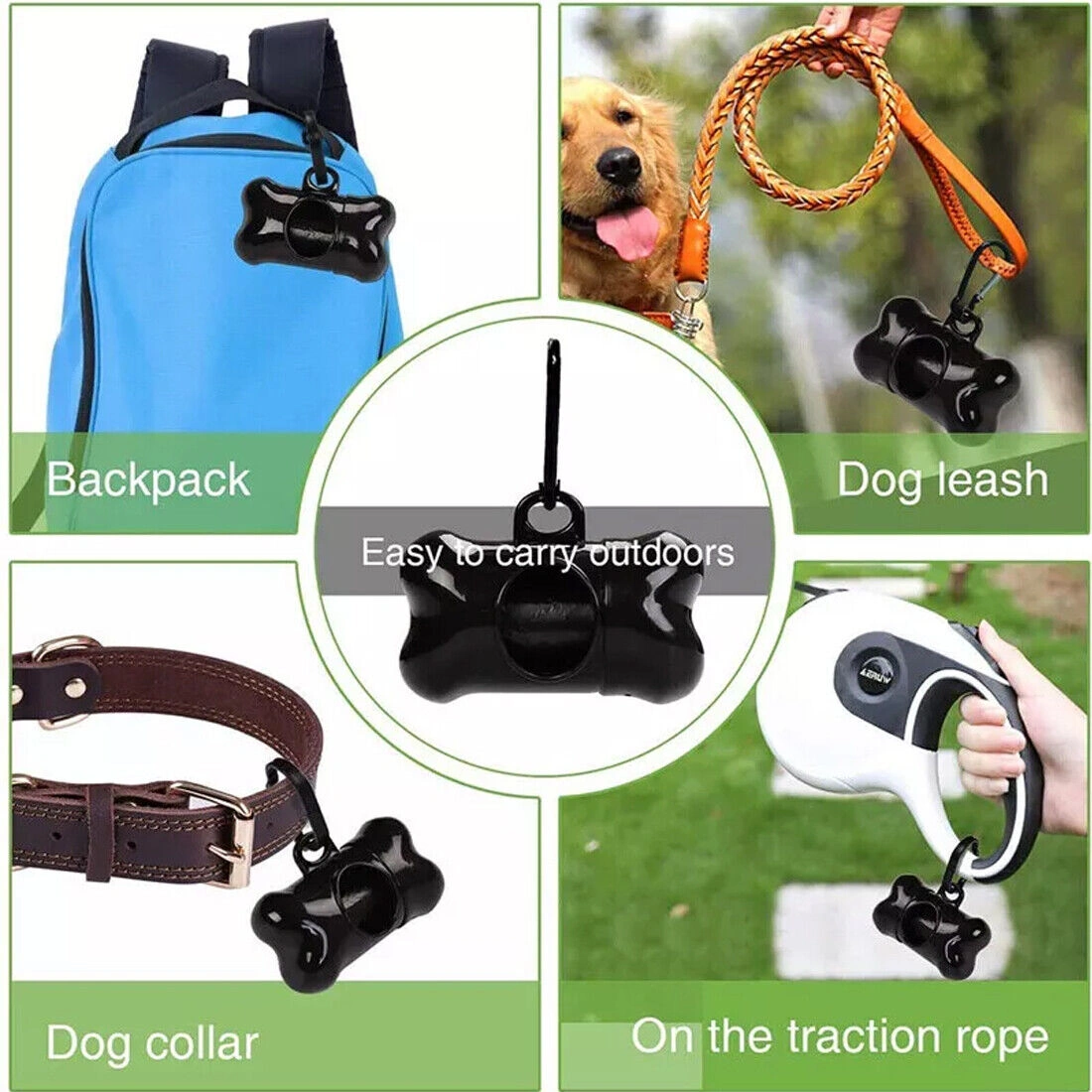 1100x Biodegradable Dog Poo Bags Waste Bags with Dispenser Eco-Friendly for Cats view 3