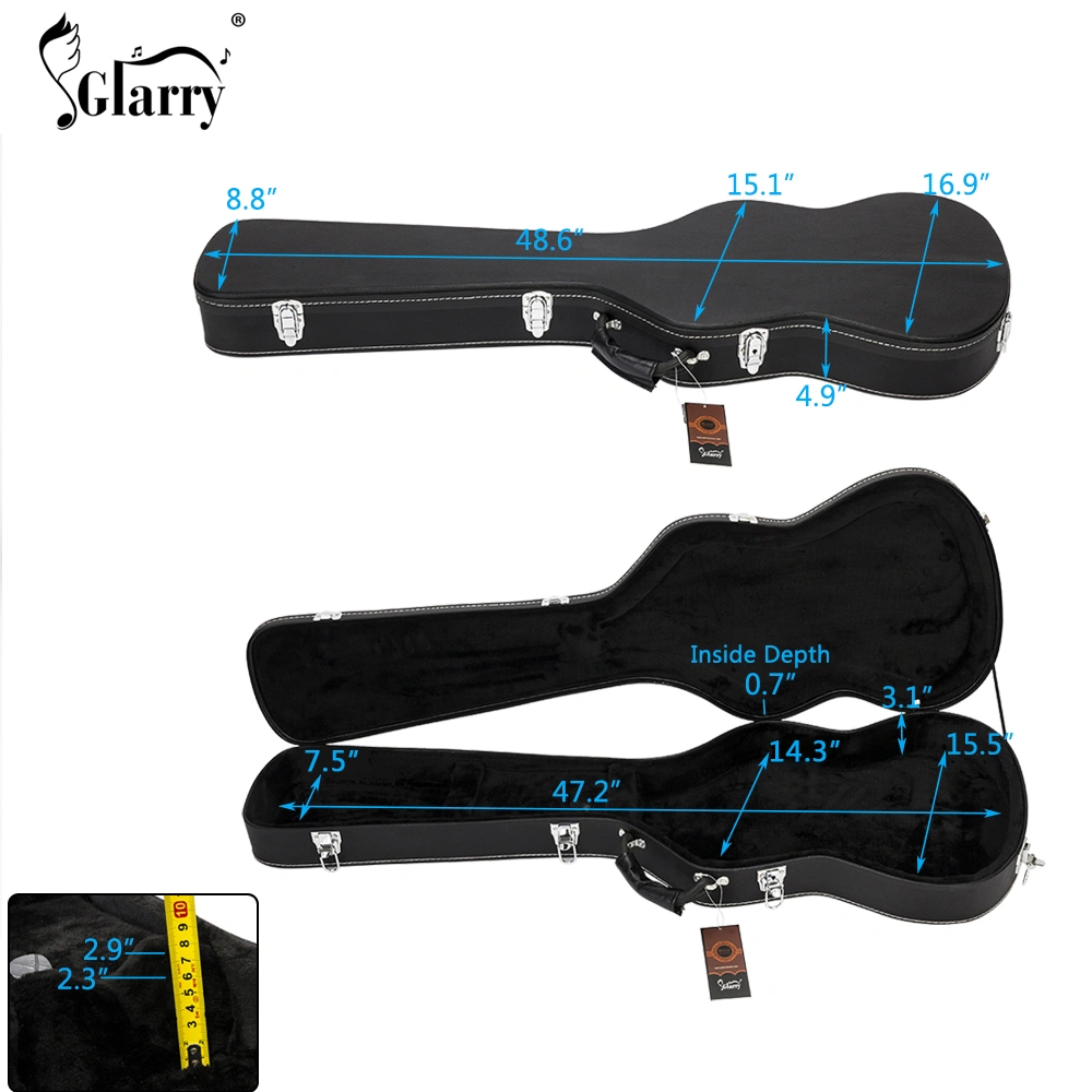 High Grade Electric Bass Microgroove Hard Case Black view 19