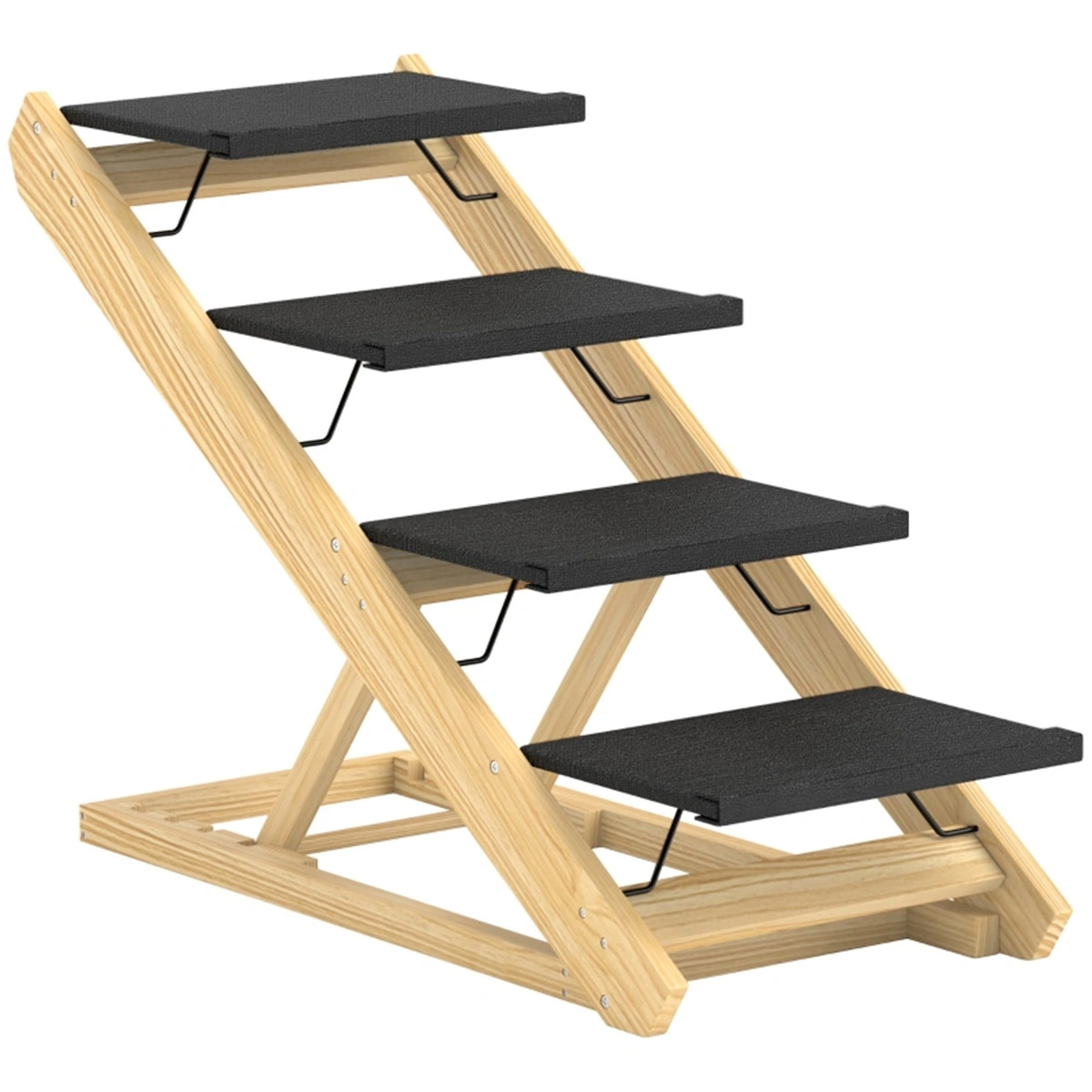 3-Tier Foam Pet Stairs with Orthopedic Memory Foam for Dogs & Cats, Non-Slip Steps for Sofa Bed Couch view 3