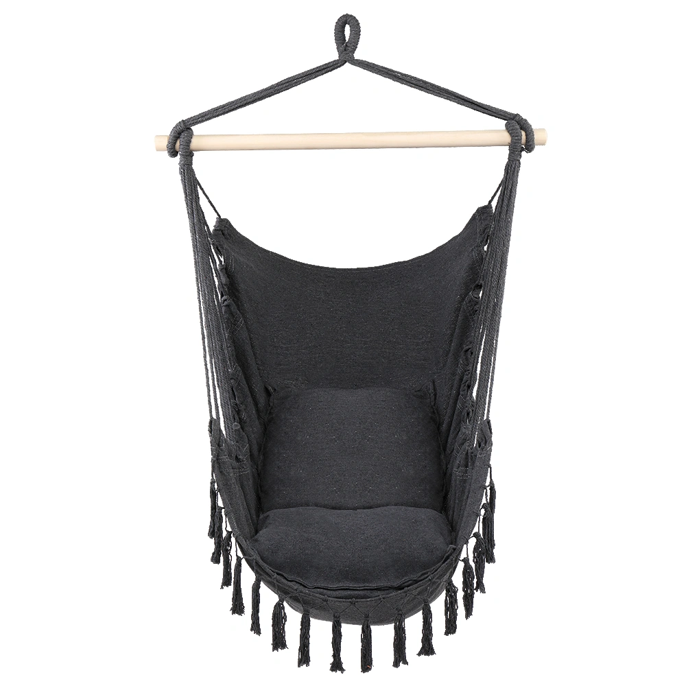1.5*1.2m Tassel Plus Pillow Hanging Chair Gray
