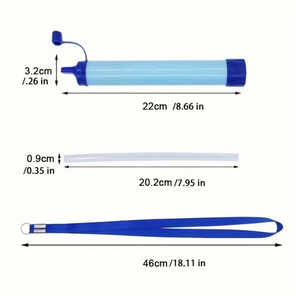 Personal Water Filter for Hiking, RV Camping, Travel, and Emergency Preparedness view 4