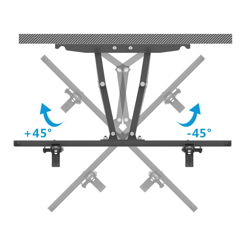 TMDS-204 32"-70" 110Lbs VESA600*400 Full Motion TV Wall Mount Tilt Range 0-15° view 5