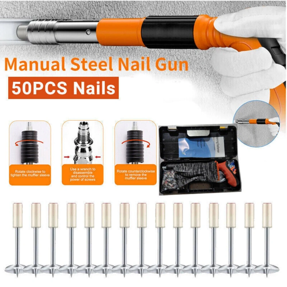Integrated 4-Gear Steel Air Nailer Manual Woodworking Nail Gun Power Tool NEW view 3