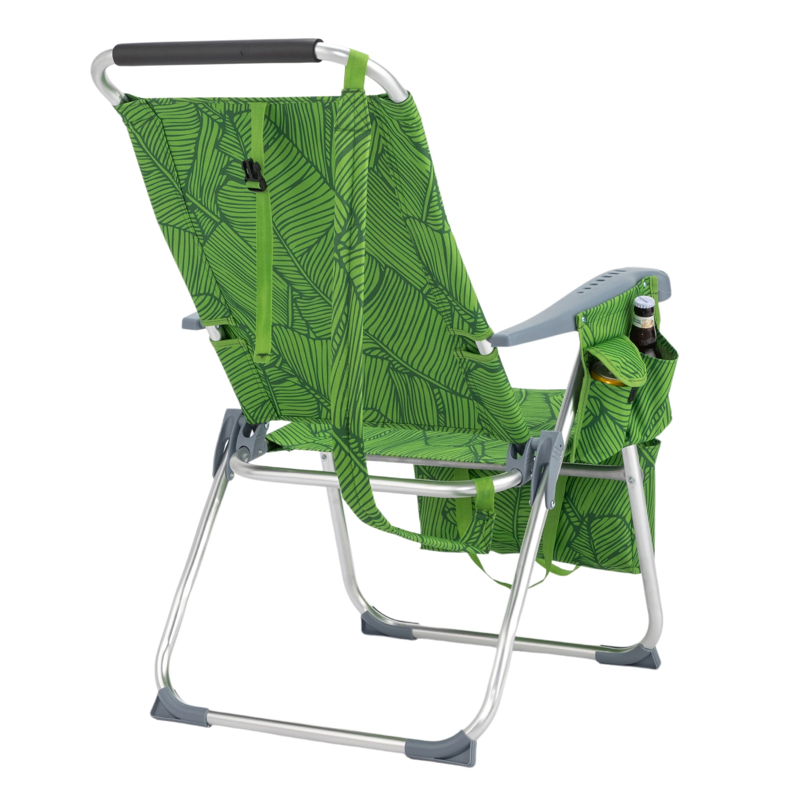 17 Inch Seat Height Beach Chair for Adults, Folding Portable Camping Chair with Headrest, Cup Holder, Side Pocket & Bottom Storage Bag, 7-Position Adjustable Aluminum Beach Chair, Heavy Duty 265 LBS Capacity, Oxford Fabric for Beach, Patio, Pool, Sum view 20