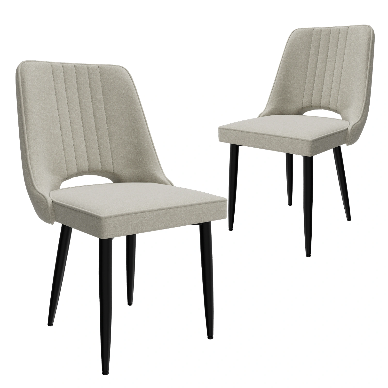 2 Pack Dining Chairs, PU Leather Kitchen Chair with Backrest, Dining Room Chairs for Living Room, Lounge, Counter Height Seating