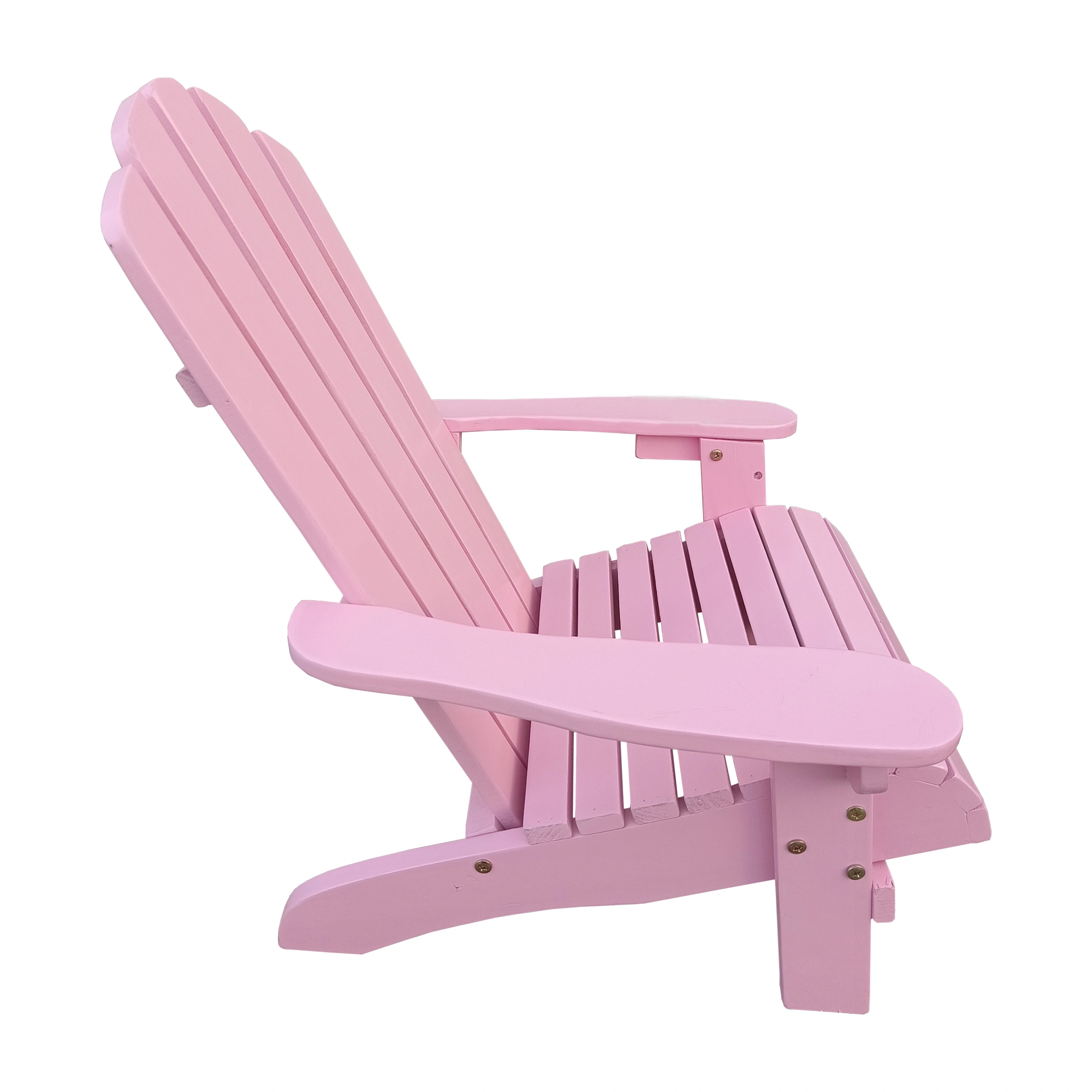 Pink Adirondack Chair for Kids | Wooden Outdoor Indoor Children's Chair view 4
