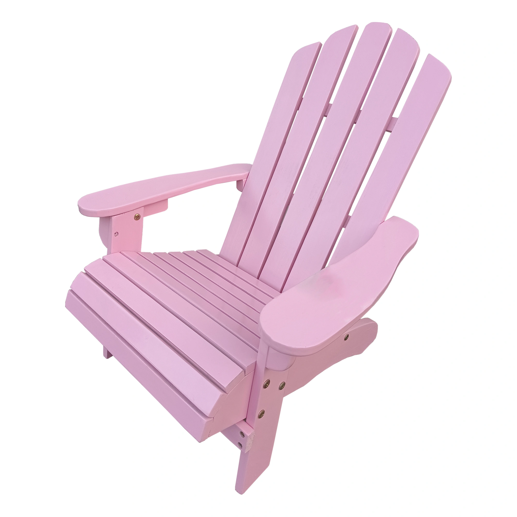 Pink Adirondack Chair for Kids | Wooden Outdoor Indoor Children's Chair view 6