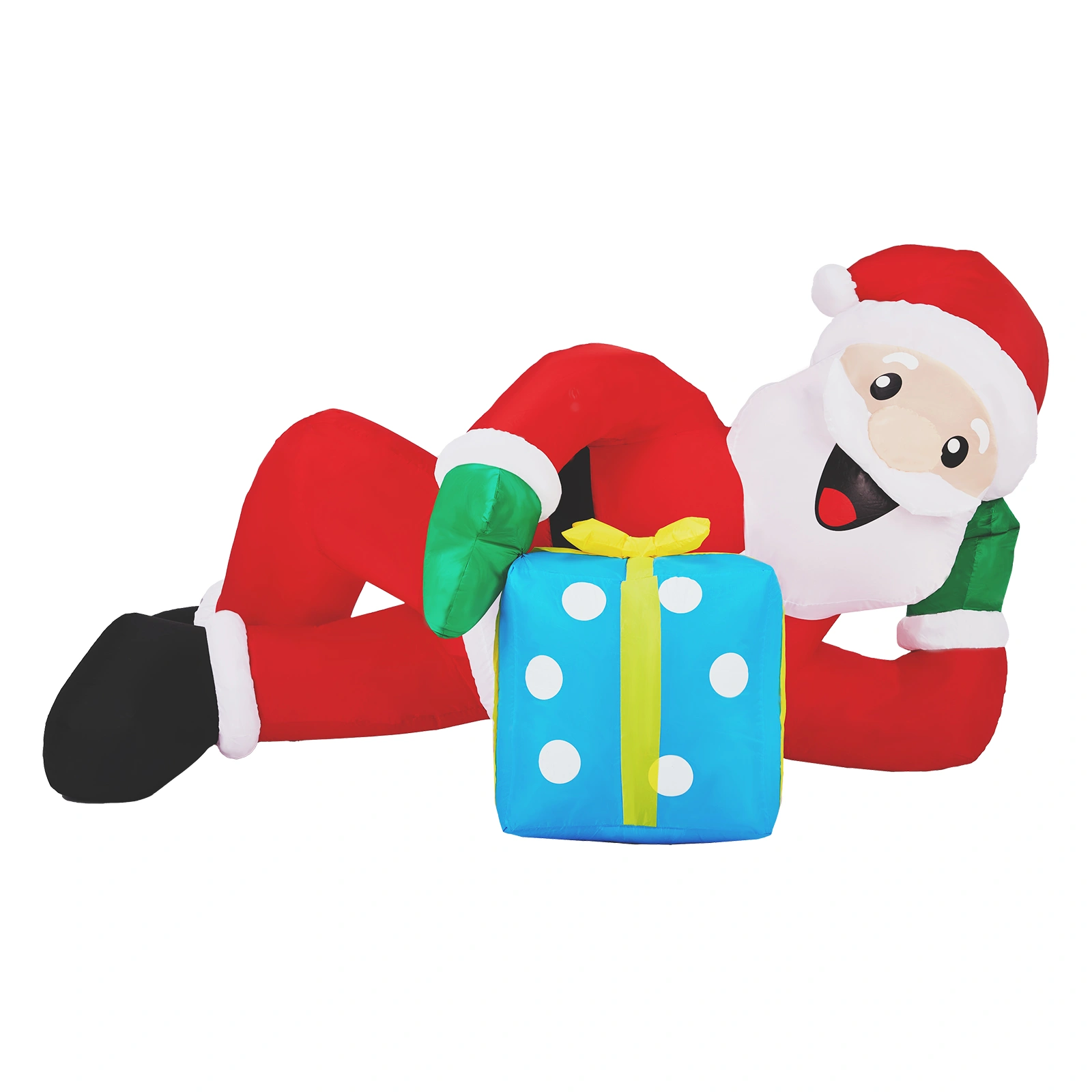 7FT Lighted Christmas Inflatable Santa Lying Down, Funny Blow Up Yard Decor with LED Lights for Front Lawn Garden Party Holiday Decoration