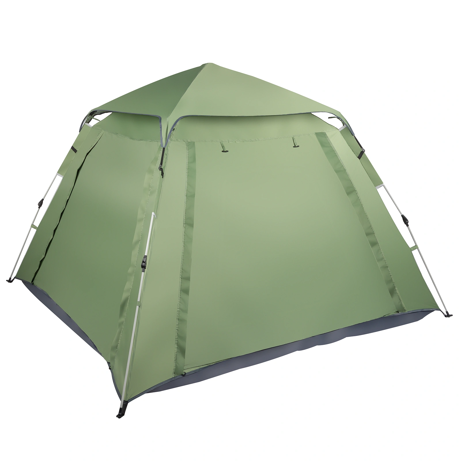 240*240*150cm Spring Quick Open Four-Person Family Tent Camping Tent Green view 16