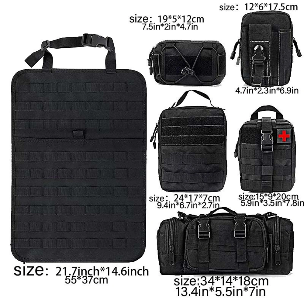 Tactical Car Seat Back Organizer, Vehicle Storage Bag with Panel Packet Holders, UK view 2