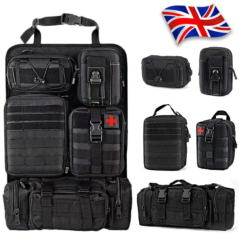 Tactical Car Seat Back Organizer, Vehicle Storage Bag with Panel Packet Holders, UK view 5