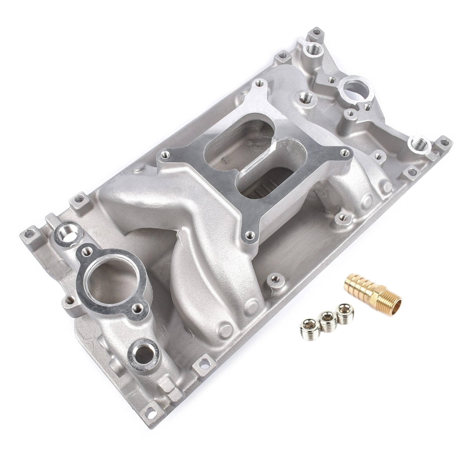 Dual Plane Vortec Air Gap Intake Manifold Fits for Small Block Chevy SBC 350 1996-up view 2