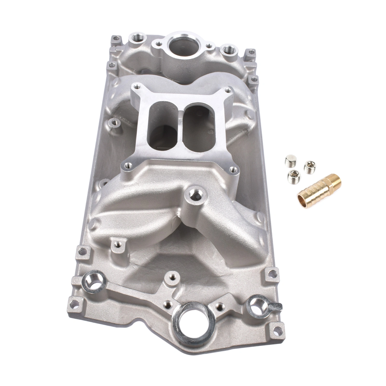 Dual Plane Vortec Air Gap Intake Manifold Fits for Small Block Chevy SBC 350 1996-up view 4