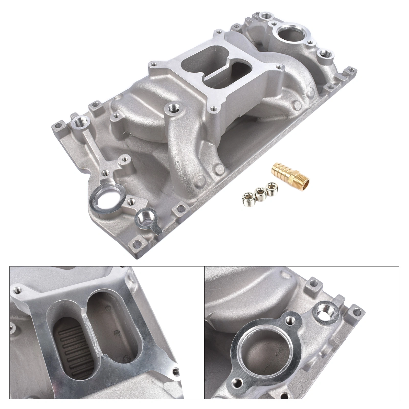 Dual Plane Vortec Air Gap Intake Manifold Fits for Small Block Chevy SBC 350 1996-up view 8