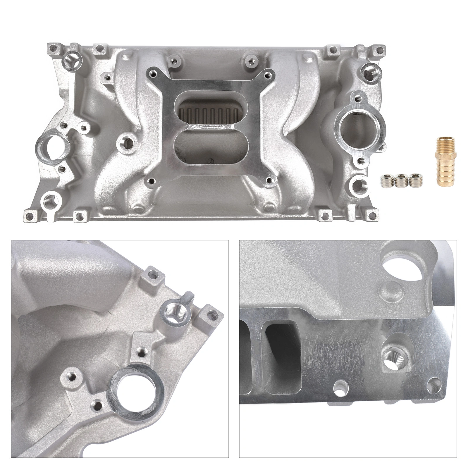 Dual Plane Vortec Air Gap Intake Manifold Fits for Small Block Chevy SBC 350 1996-up view 9