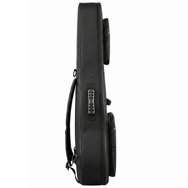 600D Oxford Cloth Electric Guitar Bag Black With Blue Line view 2