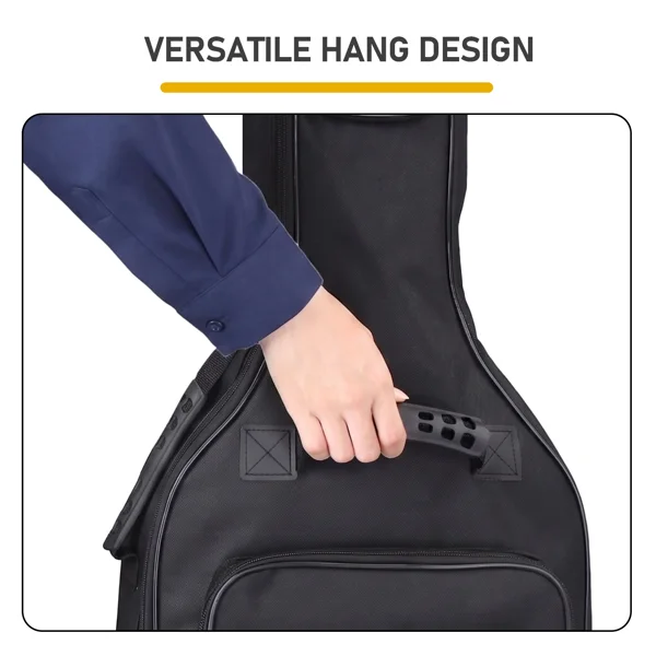 600D Oxford Cloth Electric Guitar Bag Black With Blue Line view 6