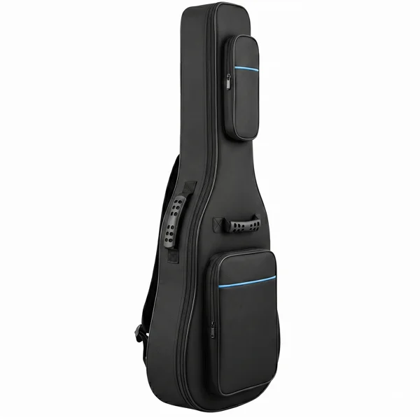 600D Oxford Cloth Electric Guitar Bag Black With Blue Line