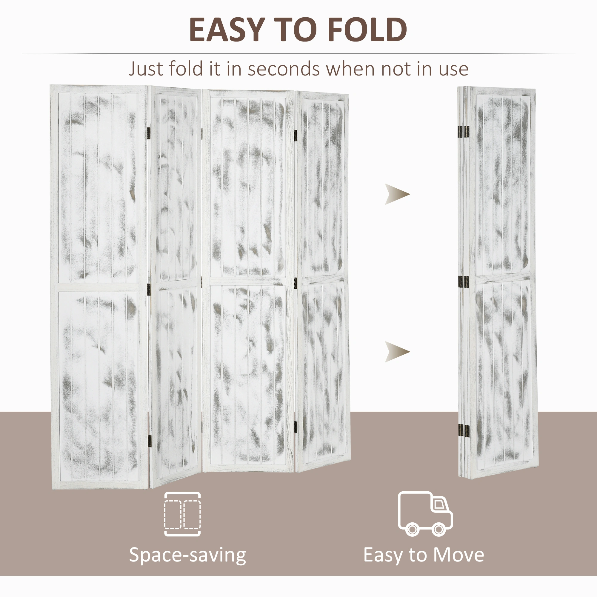 Privacy Screen Folding Room Divider Partition Portable Display Stand for Home Office Bedroom view 3