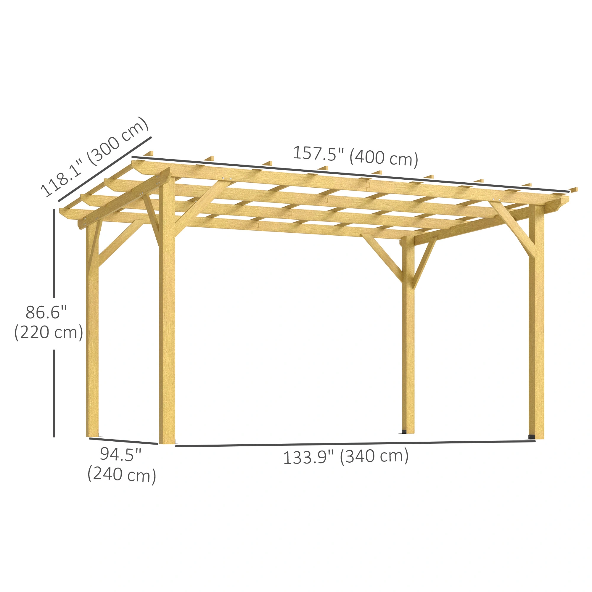 Premium Patio Gazebo with Pergola Top, Durable Outdoor Canopy Tent, Weatherproof Garden Shade Structure for Backyard Entertainment view 2
