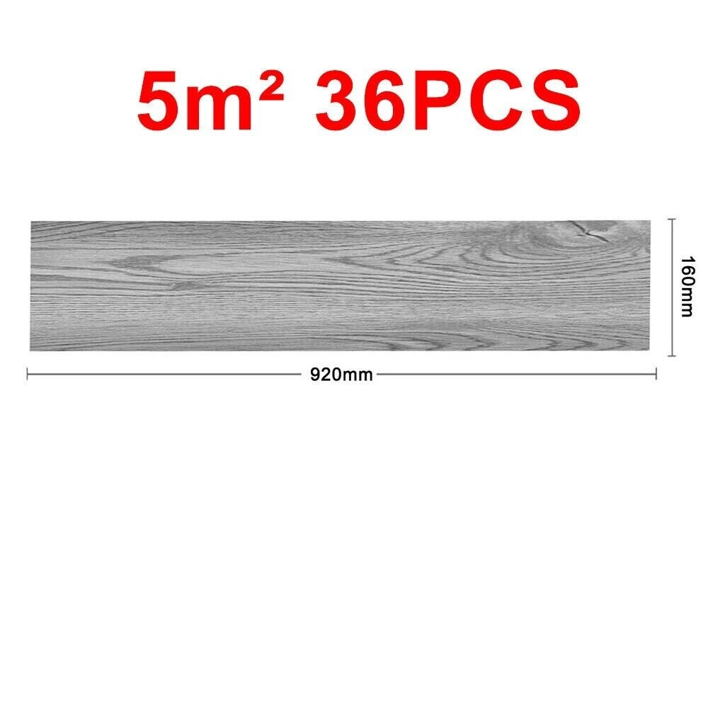 Peel & Stick Vinyl Floor Tiles Wood Look Self Adhesive Flooring 5m² Waterproof Laminate Planks for Bathroom Bedroom view 2