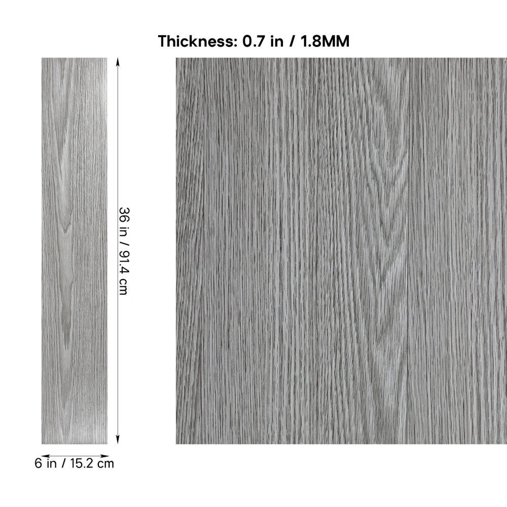 Peel & Stick Vinyl Floor Tiles Wood Look Self Adhesive Flooring 5m² Waterproof Laminate Planks for Bathroom Bedroom view 3