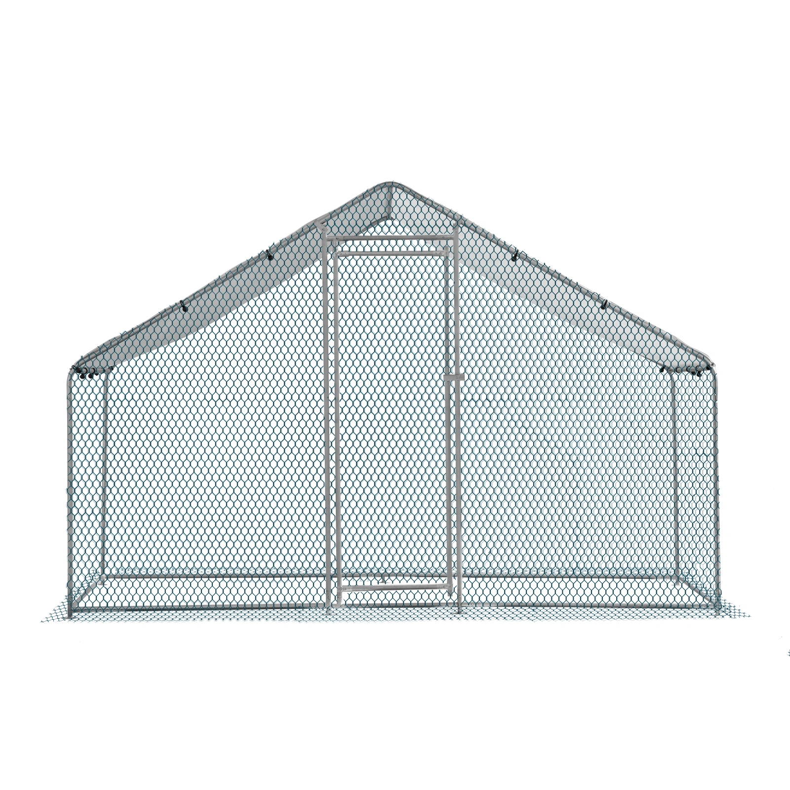 6.5 x 10 ft Large Metal Chicken Coop, Walk-in Poultry Cage Chicken Hen Run House with Waterproof Cover, Rabbits Cats Dogs Farm Pen for Outdoor Backyard Farm Garden