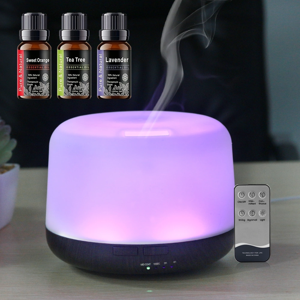 500ml Ultrasonic Essential Oil Diffuser & Humidifier with Remote, Auto-Off Timer, 7 Color Changing Night Light for Home, Office, Yoga view 13