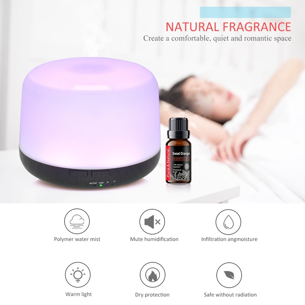 500ml Ultrasonic Essential Oil Diffuser & Humidifier with Remote, Auto-Off Timer, 7 Color Changing Night Light for Home, Office, Yoga view 4