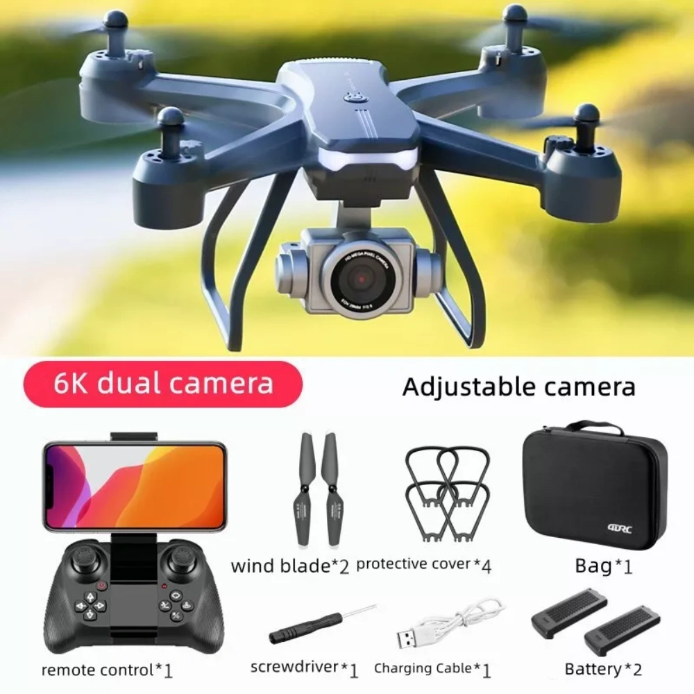 3 batteryV14 Professional Drone 6K HD Dual Camera Wifi FPV Portable RC Quadcopter, Drones suitable for adults/beginners.Logistics is randomly sent by UPS/UNI/GOFO/USPS/. view 2