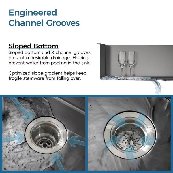 Stainless Steel Kitchen Sink, 32″x19″ Single Bowl, Overmount Handmade Sink in Black, with US Standard Drain and Hook[Unable ship on weekends, TK/TEMU only for pickup, only TX10643 warehouse supports GOFO] view 6