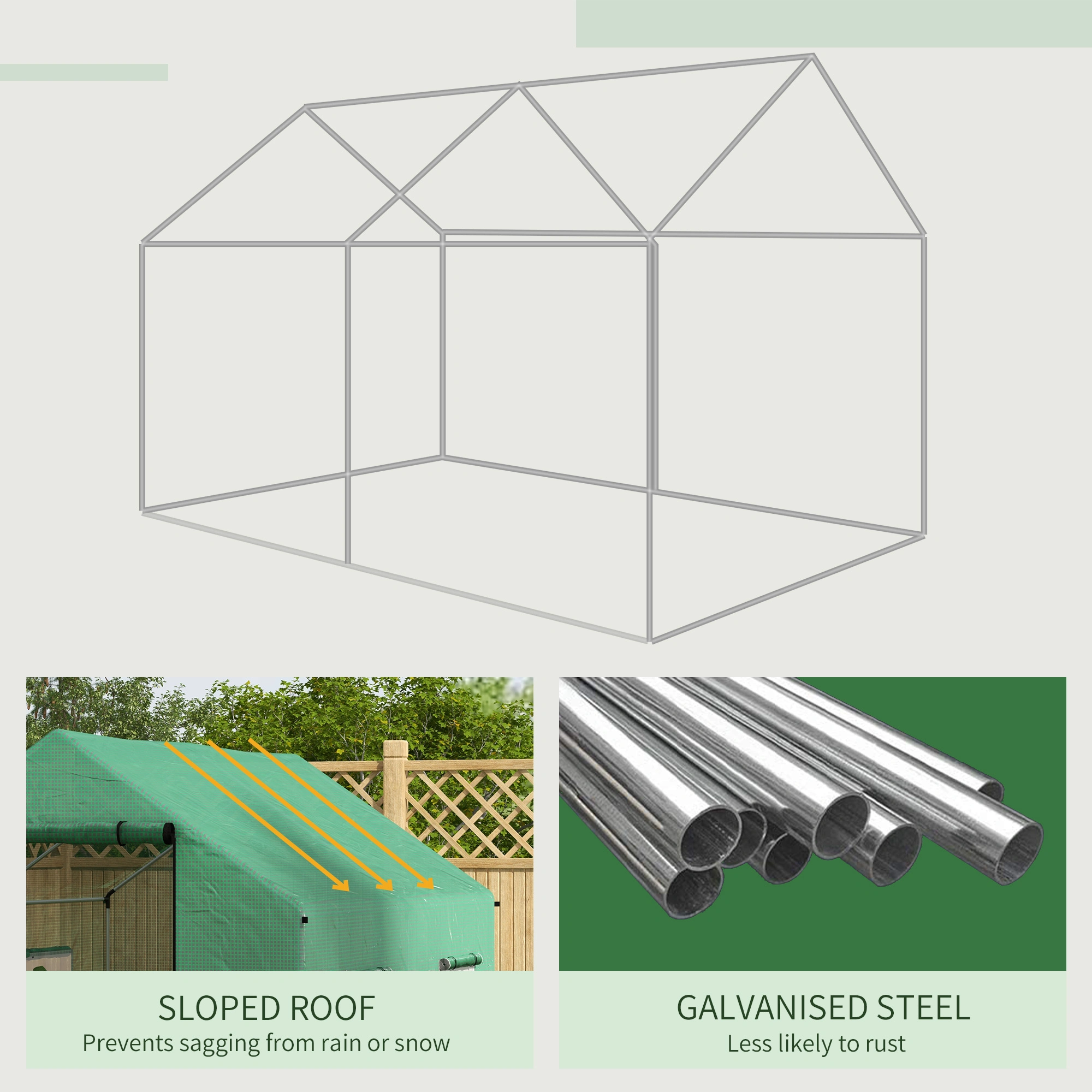 Mini Walk-in Greenhouse - Portable Garden Plant Protection Tent with Zippered Door for Seed Starting view 2