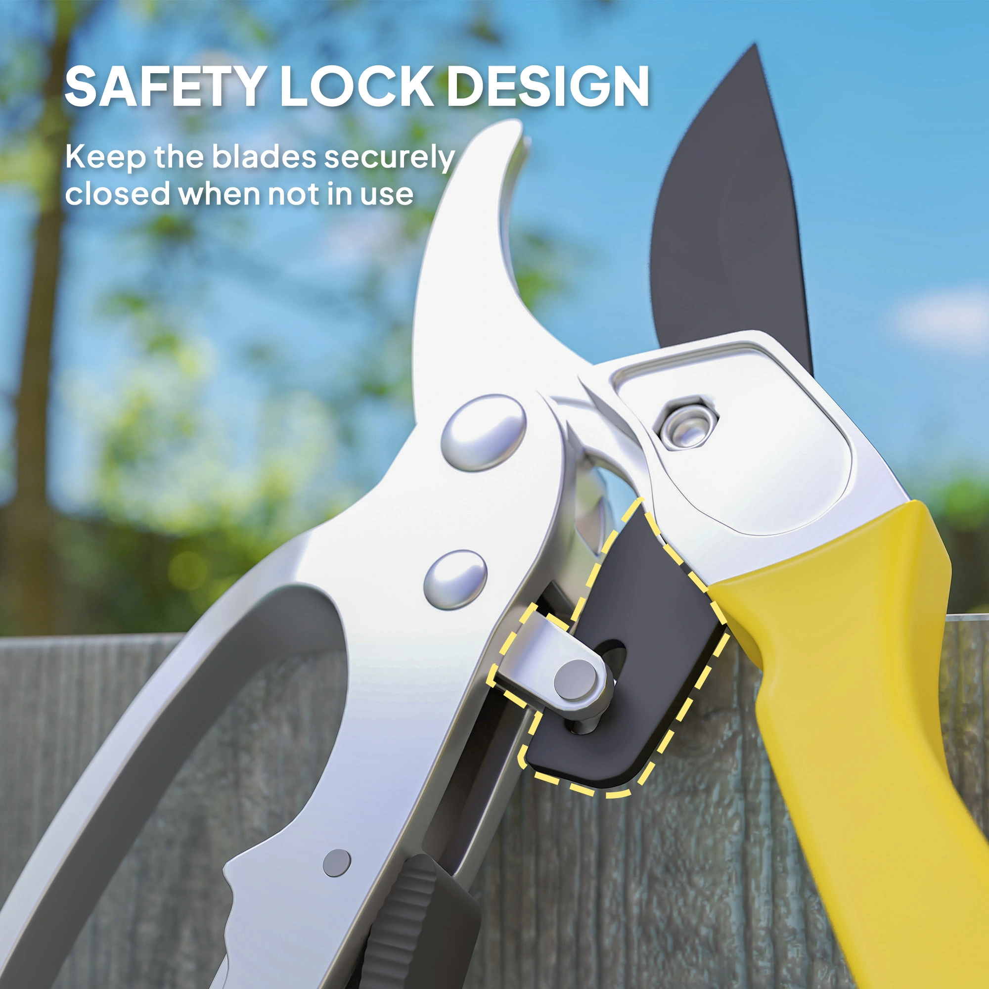 Heavy Duty Garden Shears - Bypass Pruning Scissors for Flowers, Plants & Shrubs view 3