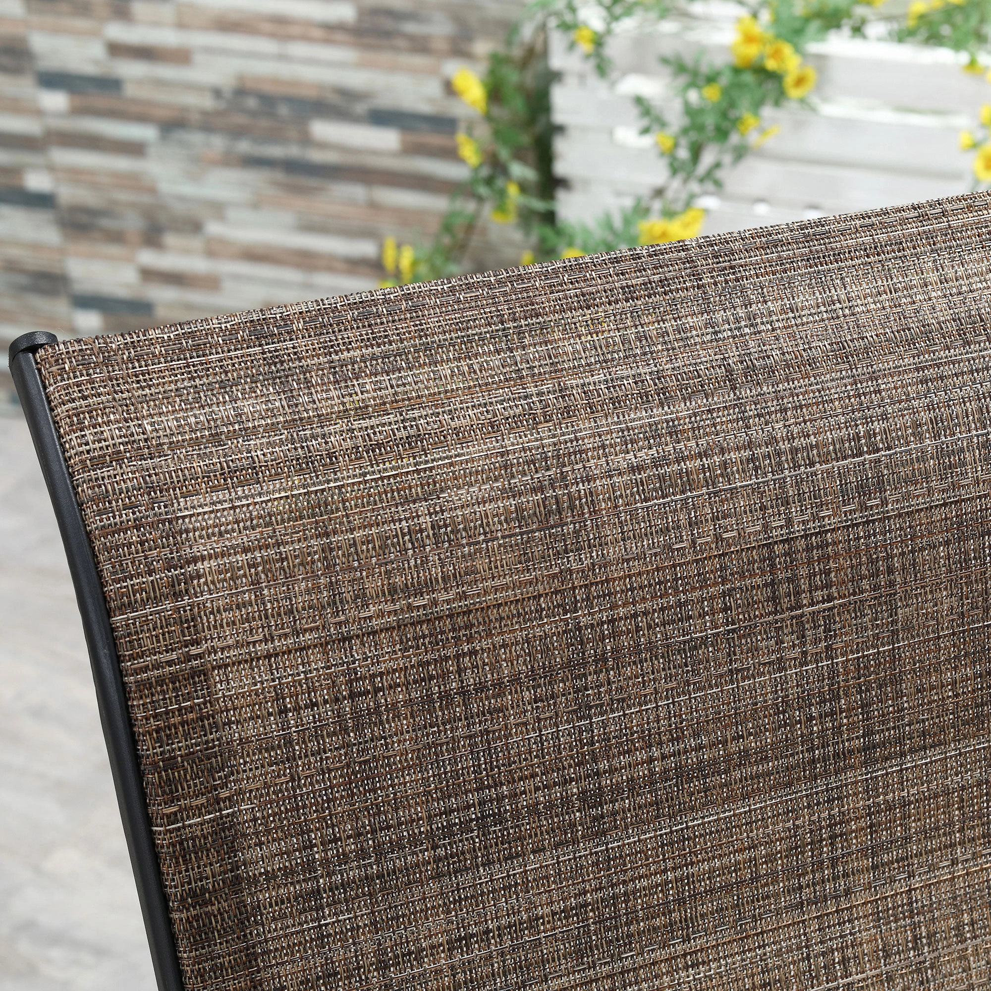 Patio Rocking Chair Outdoor Garden Chair - Heavy Duty Resin Wicker Rocker for Deck Yard view 2