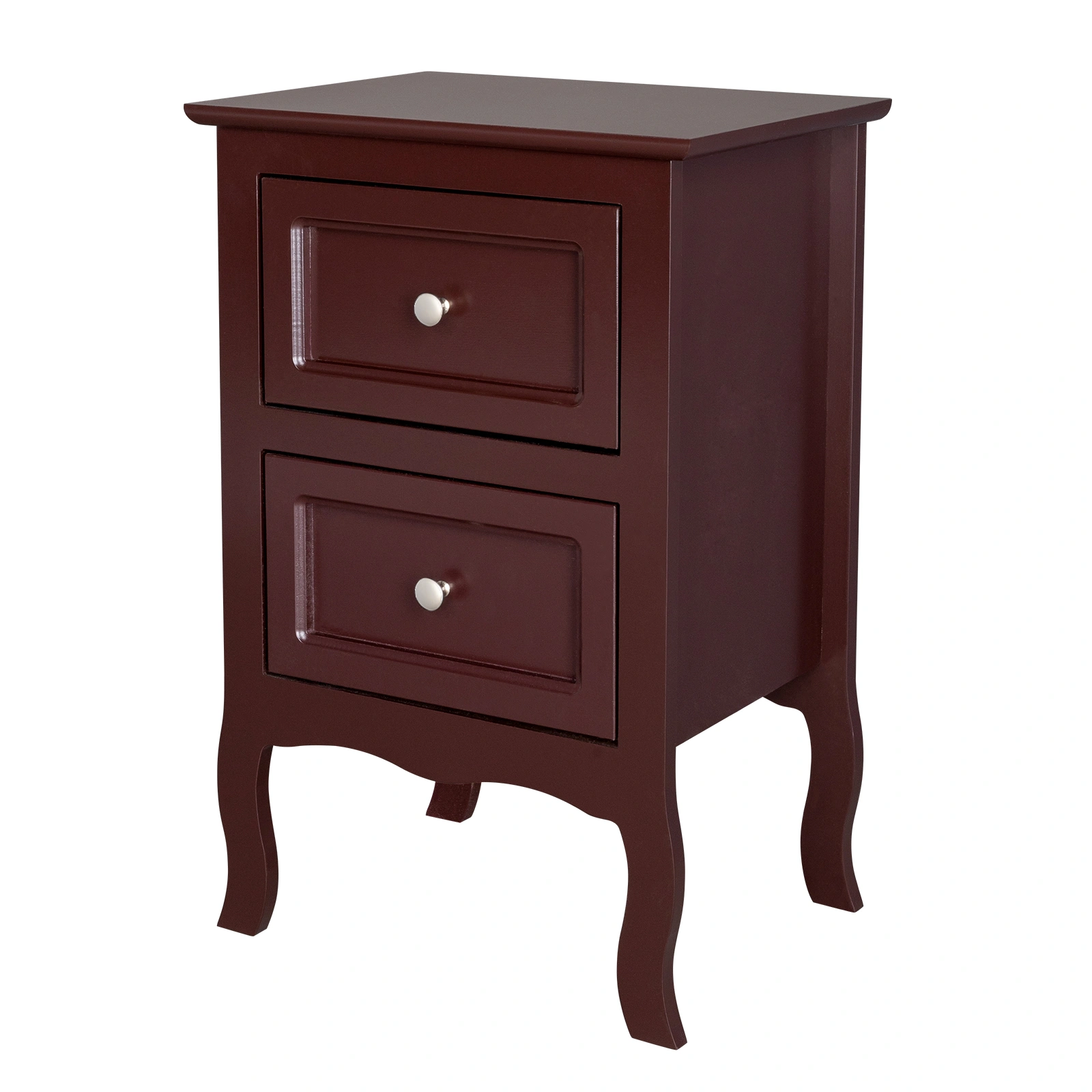 2PCS Country Style Two-Tier Night Stands, Large Size Bedside Tables with Storage Shelf, Wood Finish End Tables for Bedroom view 13