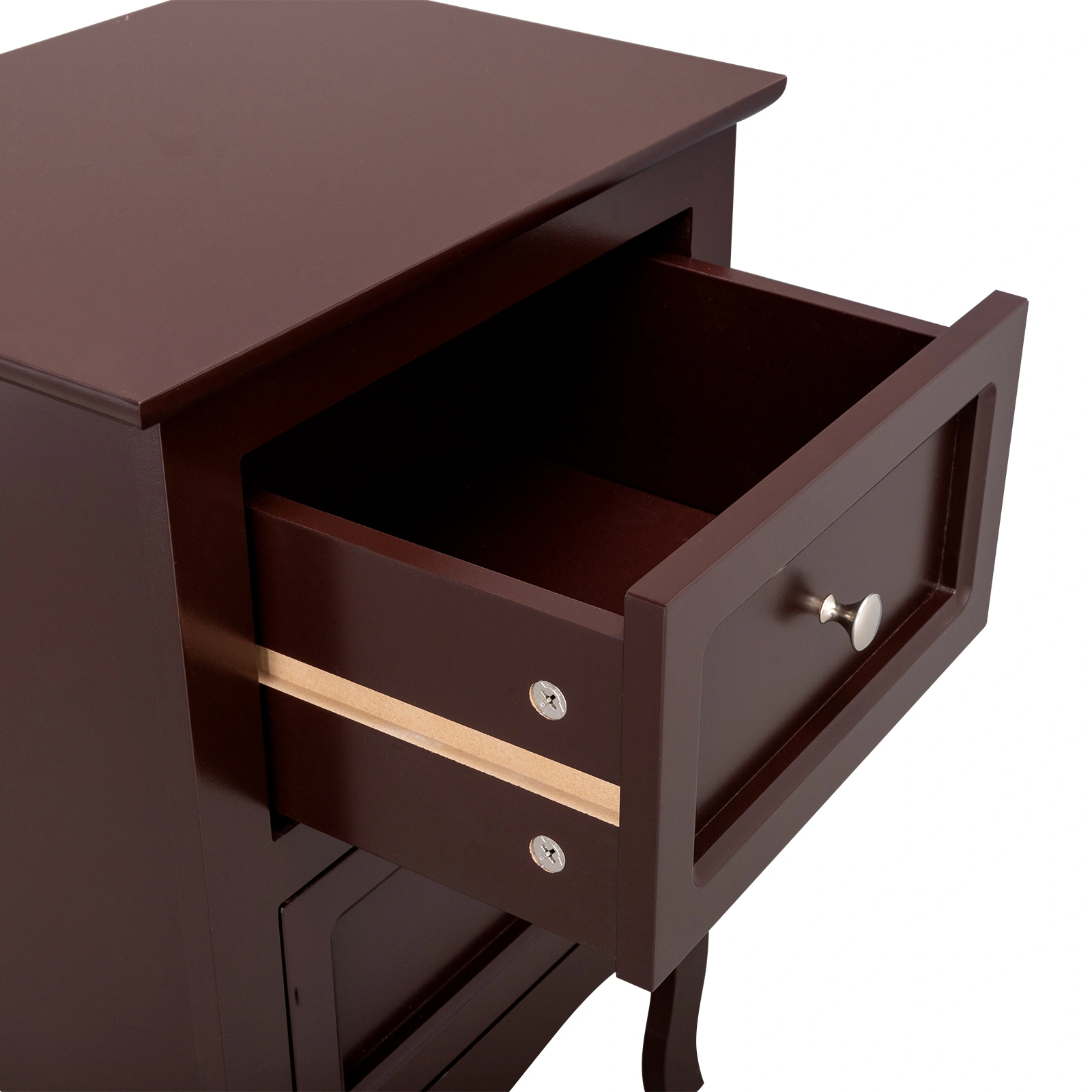 2PCS Country Style Two-Tier Night Stands, Large Size Bedside Tables with Storage Shelf, Wood Finish End Tables for Bedroom view 18